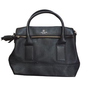 Kate Spade Black Textured Crossbody Shoulder Satchel Bag!